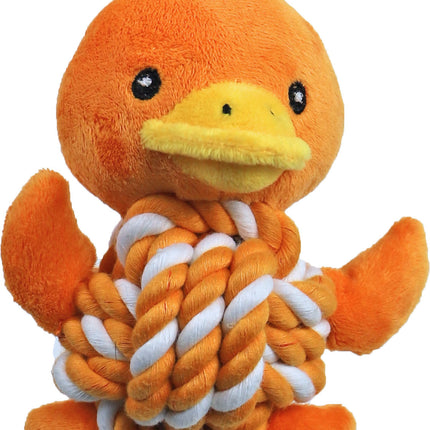 AnimalstoreXL Boon Eend Pl. met Touwbal Buik en Piep 15cm