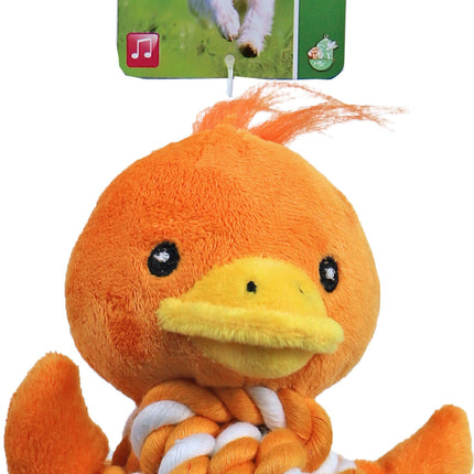 AnimalstoreXL Boon Eend Pl. met Touwbal Buik en Piep 15cm