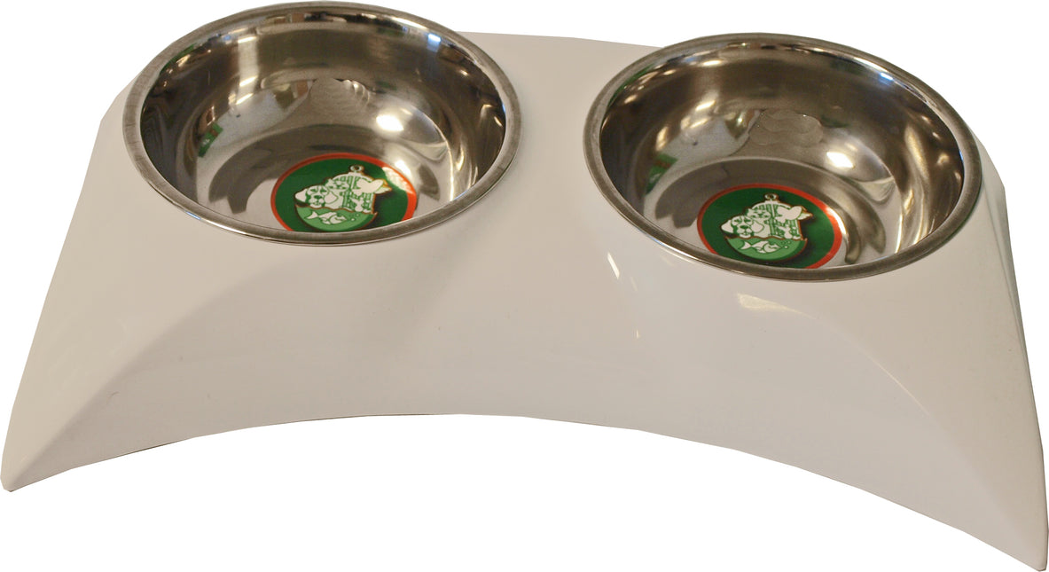 Boon Eetbak Pl. RVS Hond Batman 2 Zwart 27cm - Wit 27cm