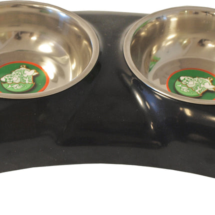 AnimalstoreXL Boon Eetbak Pl. RVS Hond Batman 2 Zwart 27cm