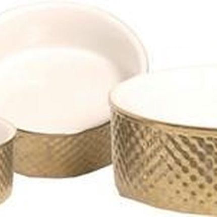Boon Eetbak Steen Hond Prestige Goud Wit 18cm