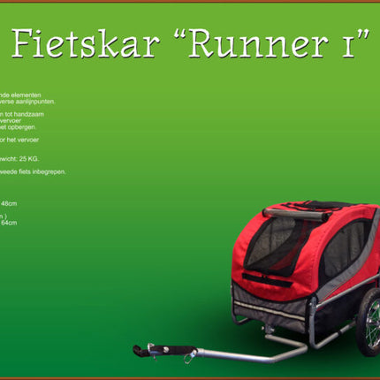 AnimalstoreXL Boon Fietskar Runner 1 Lichtgrijs Grijs