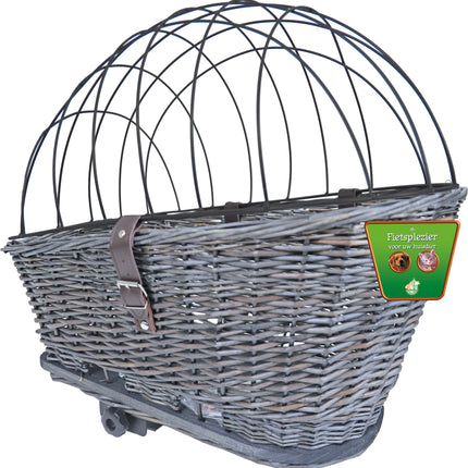 Boon Fietsmand Riet Achterop met Rek Nat 42 57cm
