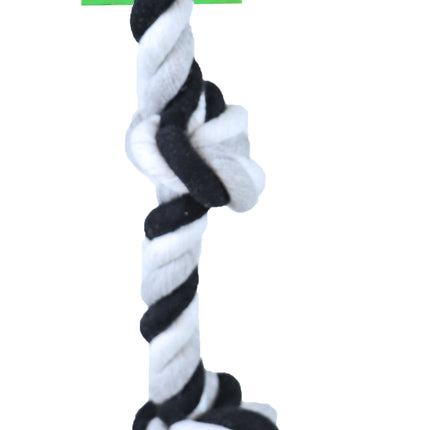 AnimalstoreXL Boon Floss Toy Zwart Wit 4 Knoop