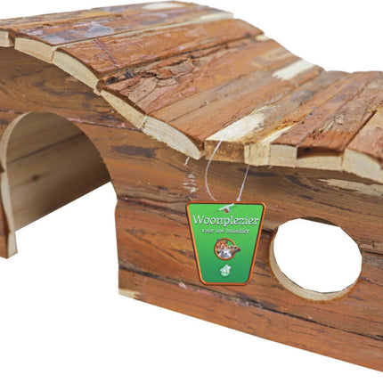 AnimalstoreXL Knaagdierhuis Golfdak Natural 43cm