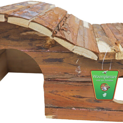 AnimalstoreXL Knaagdierhuis Golfdak Natural 43cm