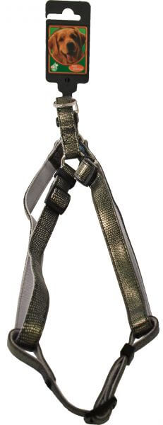 AnimalstoreXL Boon Tuig BH Nylon PU Antraciet 15mm 40-55cm