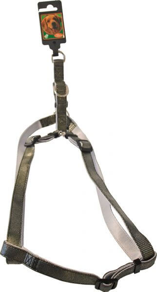 AnimalstoreXL Boon Tuig BH Nylon PU Antraciet 15mm 40-55cm