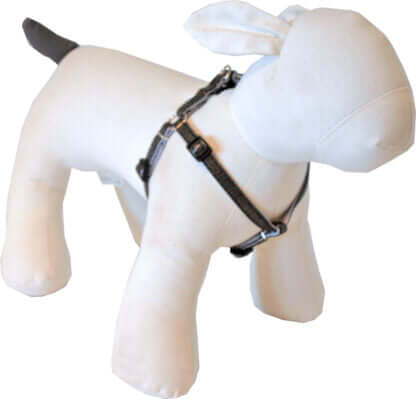 AnimalstoreXL Boon Tuig BH Nylon PU Antraciet 15mm 40-55cm