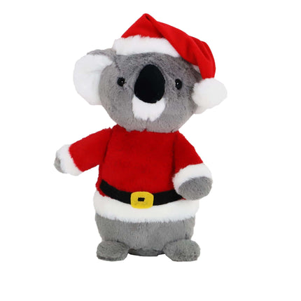 AnimalstoreXL Boon Koala Pluche met Kerstpak Grijs 32cm