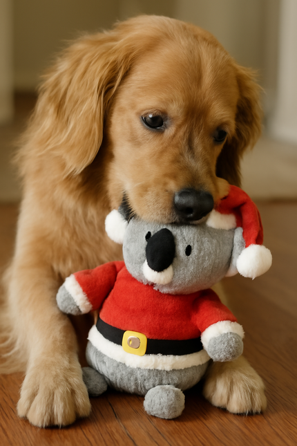 Boon Koala Plush with Christmas Suit Grey 32cm