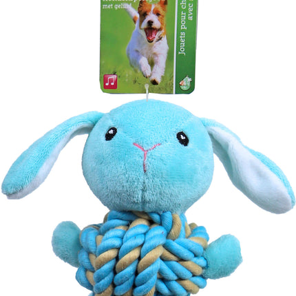 AnimalstoreXL Boon Konijn Pl. met Touwbal Buik en Piep 15cm