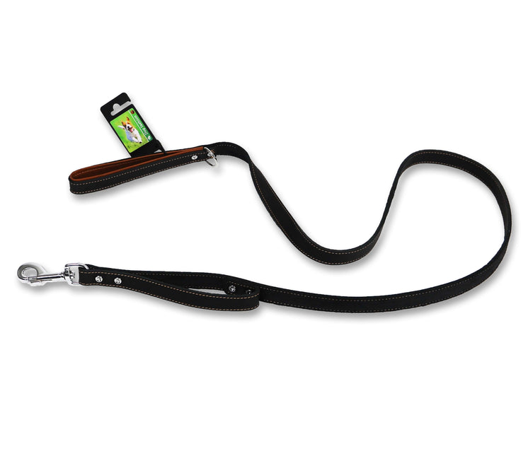 AnimalstoreXL Boon Lijn Me Soft Zwart Cognac 20mm 150cm