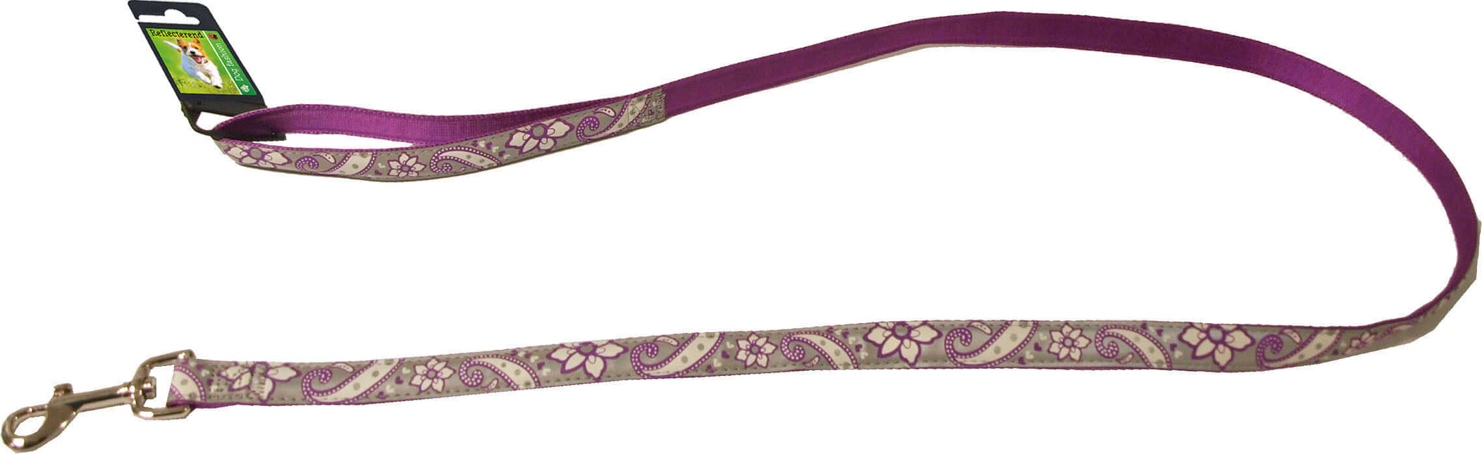 AnimalstoreXL Boon Lijn Nylon PU Reflect. Paars 10mm 130cm