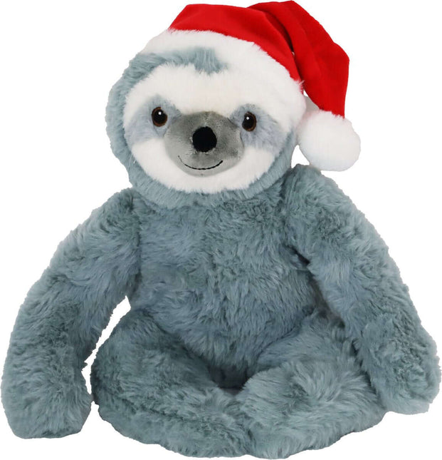 AnimalstoreXL Boon Luiaard Pluche met Kerstmuts Grijs 32cm