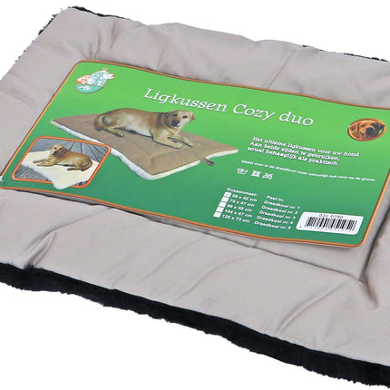 AnimalstoreXL Boon Ligkussen Cozy Duo Beige Zw. 58x42cm