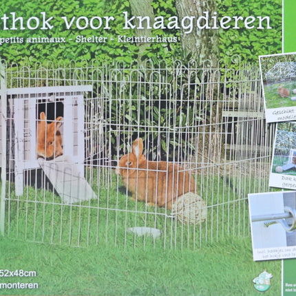 AnimalstoreXL Boon Nachthok Bouwp. Grijs Wit 42x52x48cm