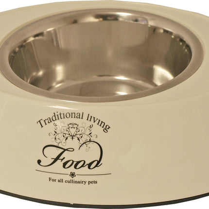 AnimalstoreXL Boon Ovalen Eetbak Hond Food 29cm Beige