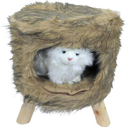 Boon Poef Rond met Gat Pluche 42x50cm