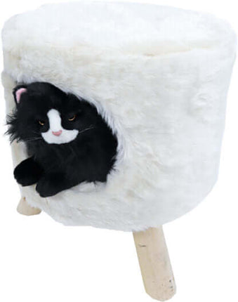 Boon Poef Rond met Gat Pluche 42x50cm