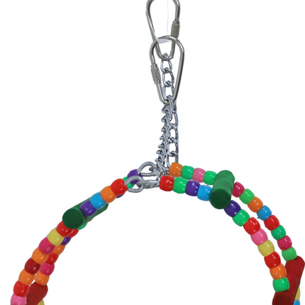 AnimalstoreXL Boon Ringschommel met Kralen en Met. Bel 21cm