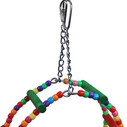 AnimalstoreXL Boon Ringschommel met Kralen en Met. Bel 21cm