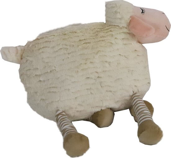 AnimalstoreXL Boon Schaap Pluche Speelkussen Bei. met Piep 36cm