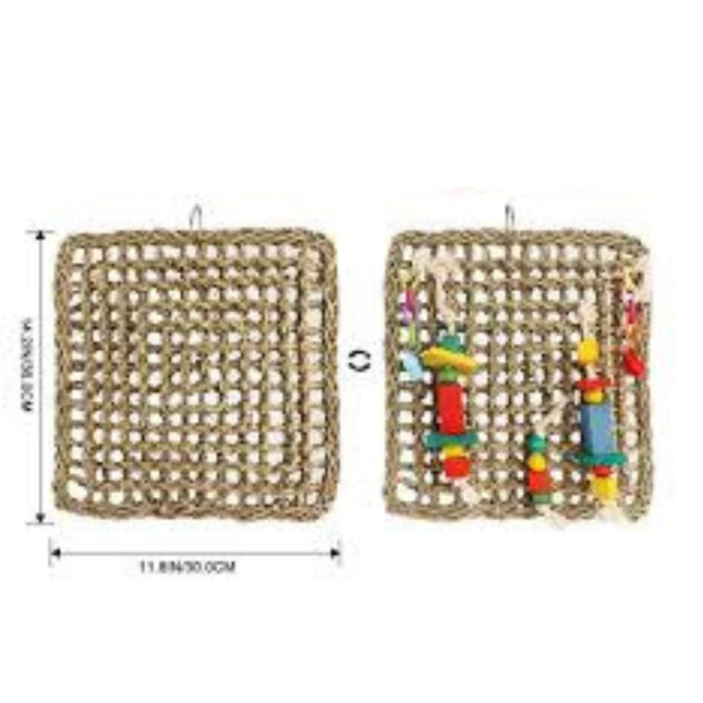 Boon Seagrass Climbing Rack with Wooden Bobbles 29x29cm