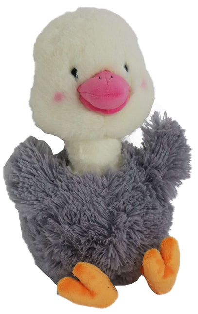 AnimalstoreXL Boon Struisvogel Pluche Grijs Wit met Piep 38cm