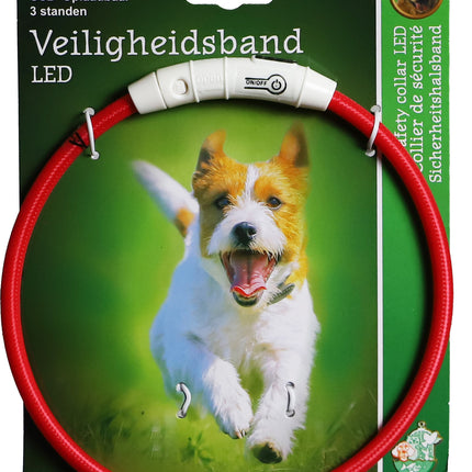 AnimalstoreXL Boon veiligheidshalsband LED nylon verstelbaar 40-50cm