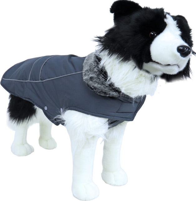 AnimalstoreXL Boony hondenjas Parka bontkraag grijs