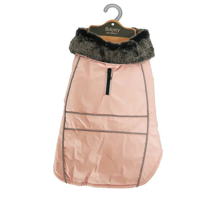 AnimalstoreXL Boony Hondenjas Parka Bontkraag Zacht Roze 20cm