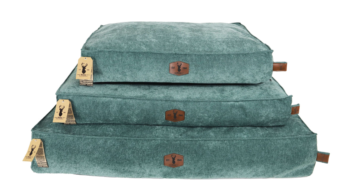 AnimalstoreXL Boony Est1941 Premium Ligkussen Orth. Emerald Green 80x60x14cm