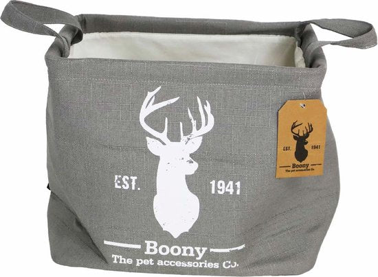 AnimalstoreXL Boony Est1941 Opbergmand Boony Est1941 33x24cm Grijs