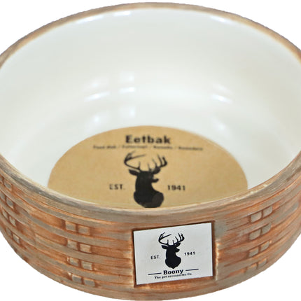 AnimalstoreXL Boony Est 1941 Eetbak Steen Wicker Sand 12cm