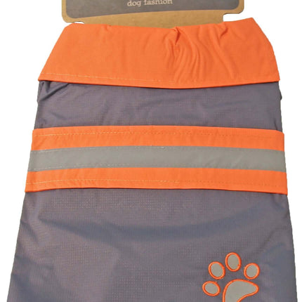 AnimalstoreXL Boony Regenjas Safety met Refl. Grijs Oranje 20cm