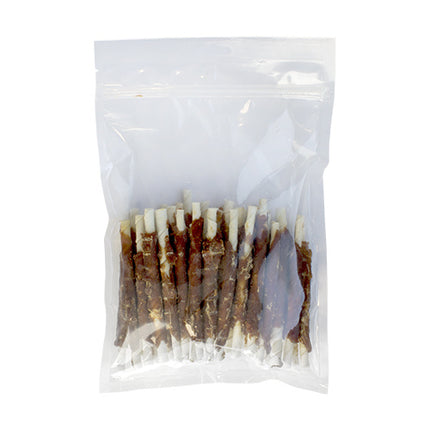 Buffelhuid Rollsticks met Eend 13cm 8 stuks