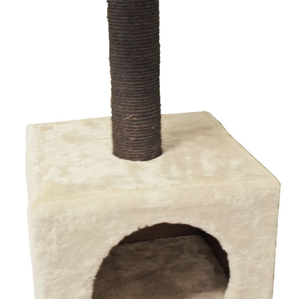 AnimalstoreXL Klimmeubel Diabolo Duo Ivoor/Bruin 57cm