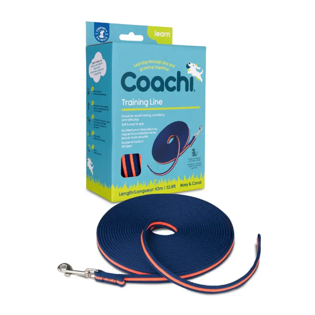 Coachi Training Line 5 meter Navy en Lime - 10 meter Navy & Coral