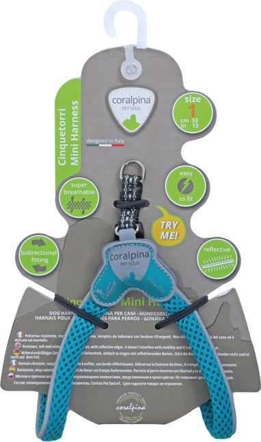 AnimalstoreXL Coralpina - Cinquetorri harnas voor kleine honden blauw
