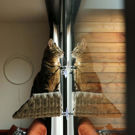 D&D Home - Sofia Vensterbed - 46x34x51cm max 10kg - Groen - Lichtgrijs