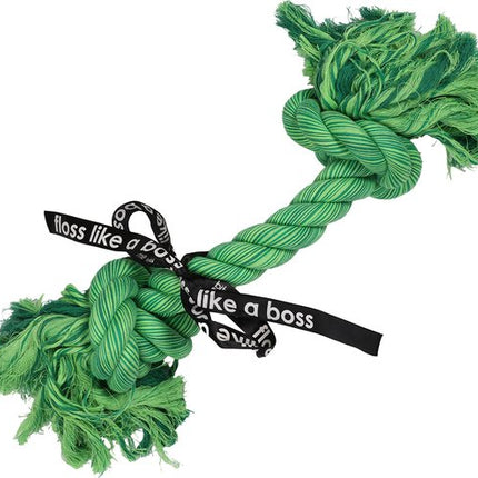 Do You Zelfs  Floss Dawg Speeltouw 2 Knopen Groen 20cm - 30cm- 40cm - 95cm