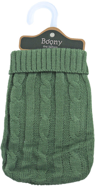 AnimalstoreXL Hondenkabeltrui Olijfgroen 20cm