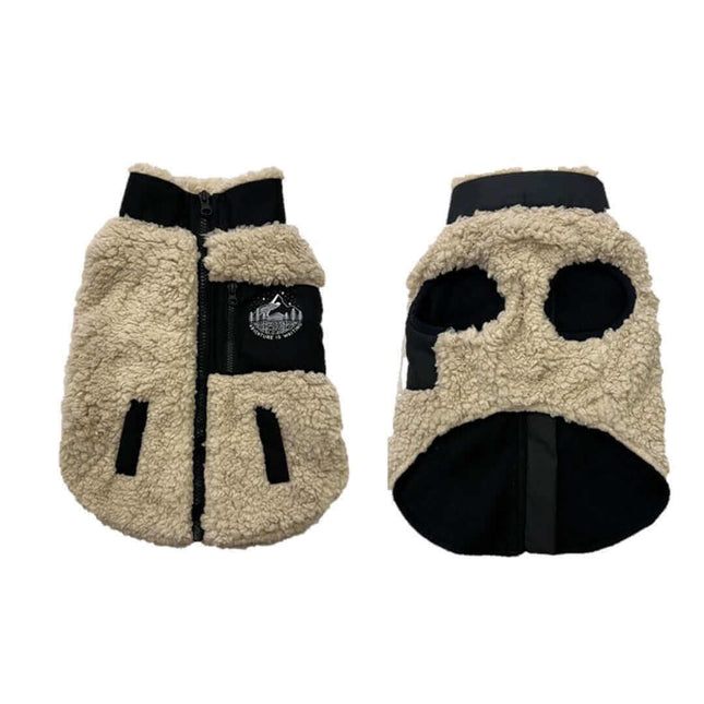 AnimalstoreXL Duvoplus - Hondenjas Sheep Skin - S 40cm Zwart/Wit