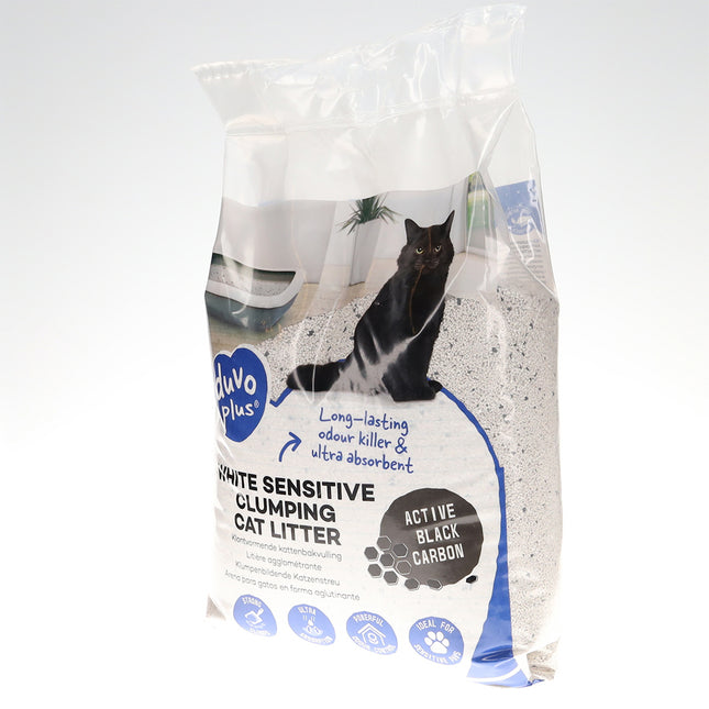 AnimalstoreXL Duvoplus Kattenbakvulling Premium Sensitive Koolstof 12kg