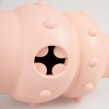 AnimalstoreXL Duvoplus - Eco Rubber Schelp Snackdispenser - 7,5x7,5x14,5cm Roze