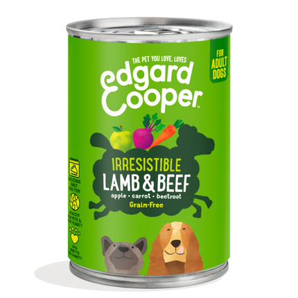 AnimalstoreXL Edgard & Cooper Hond Blik Vlees of Vis Graanvrij 400g