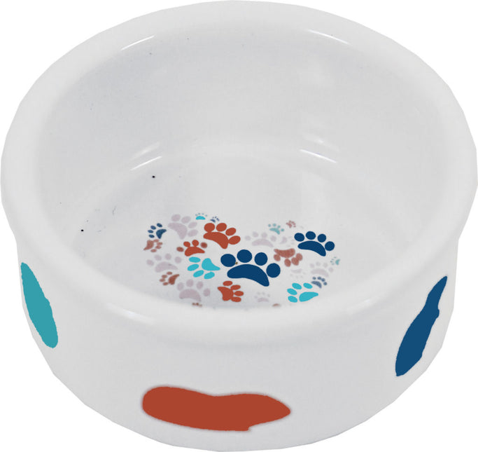 AnimalstoreXL Eetbak Steen Hamster Wit/Print 7cm