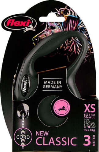 AnimalstoreXL Flexi Rollijn Classic Cord XS Zwart 3 meter