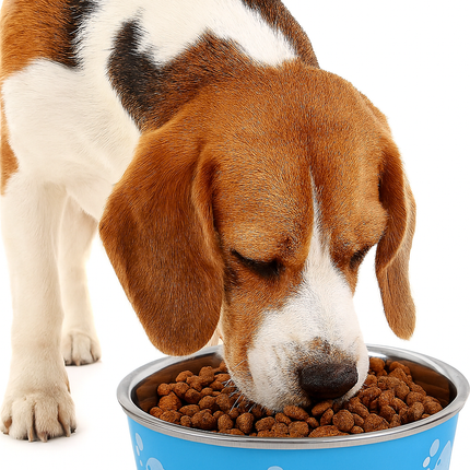 Boon Eetbak RVS Kat Lichtblauw met Vis 11cm